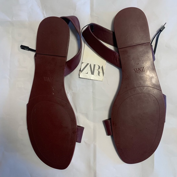 Zara Burgundy Sandals - Picture 11 of 11